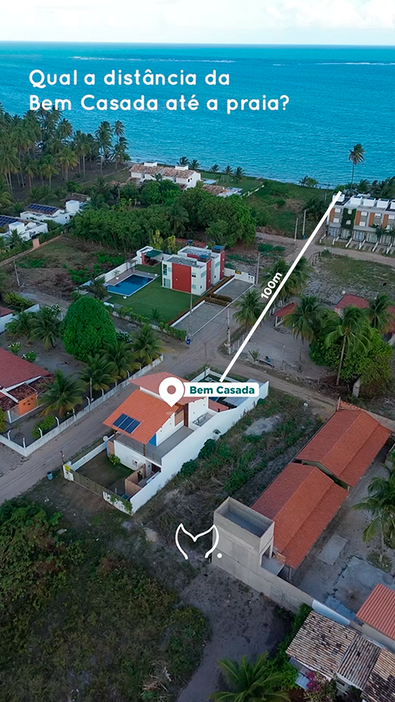 3 suítes a 100 m da praia - Bem Casada