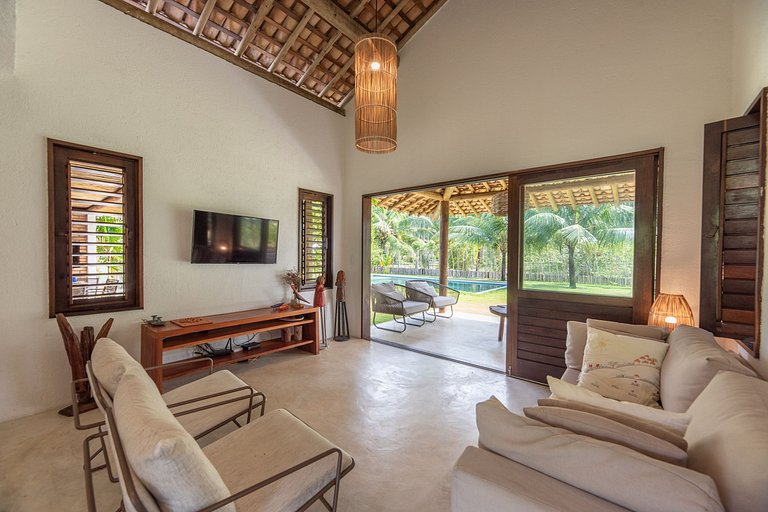 Casas duplicadas à 30 m da praia c/ serviço
