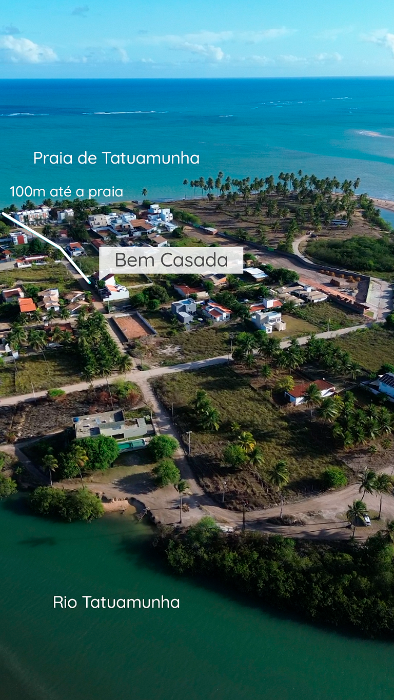 3 suítes a 100 m da praia - Bem Casada