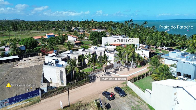 3 suítes a 60 m da praia do Patacho/AL - AZULU 02