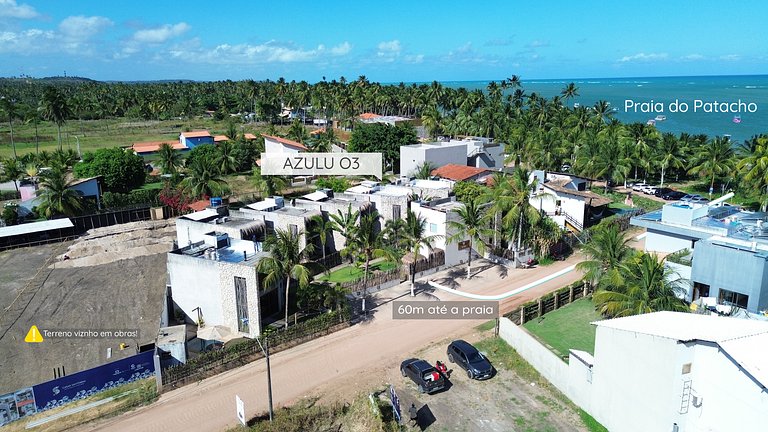 3 suítes a 60 m da praia do patacho - AZULU 03